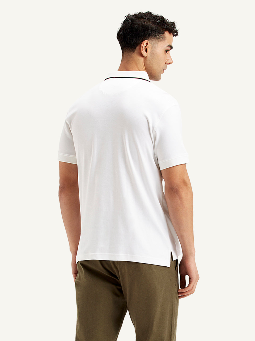 Men's Solid Slim Fit Polo T-Shirt