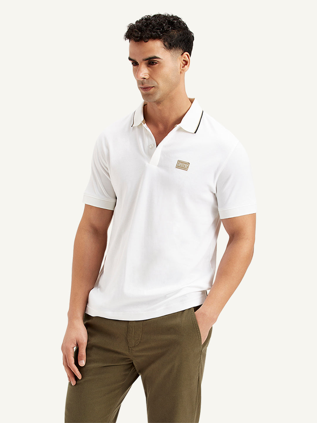 Men's Solid Slim Fit Polo T-Shirt