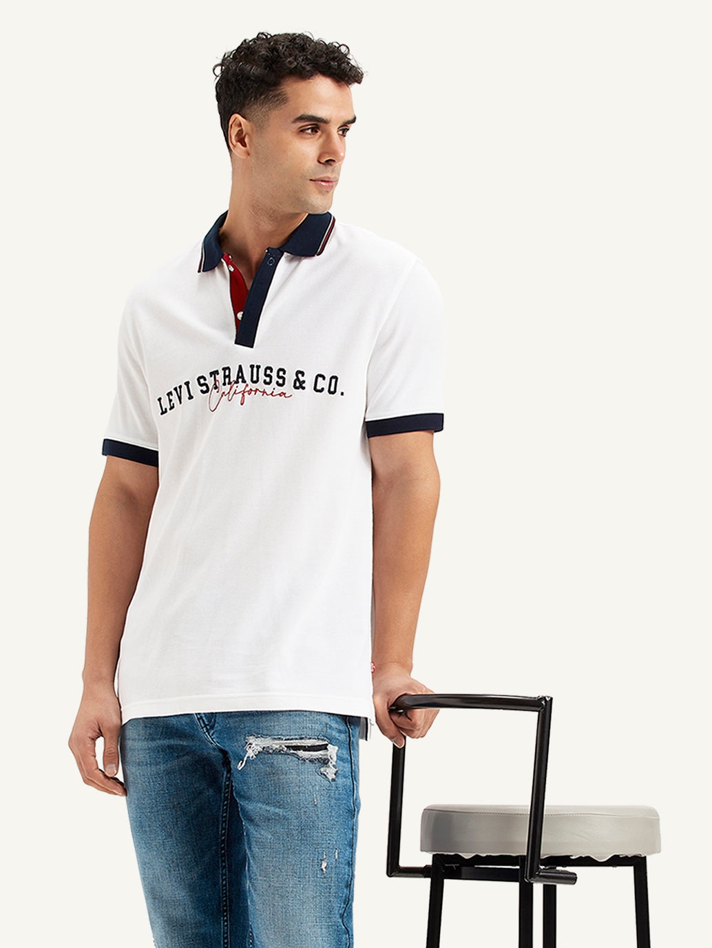 Men's Embroidered Slim Fit Polo T-Shirt