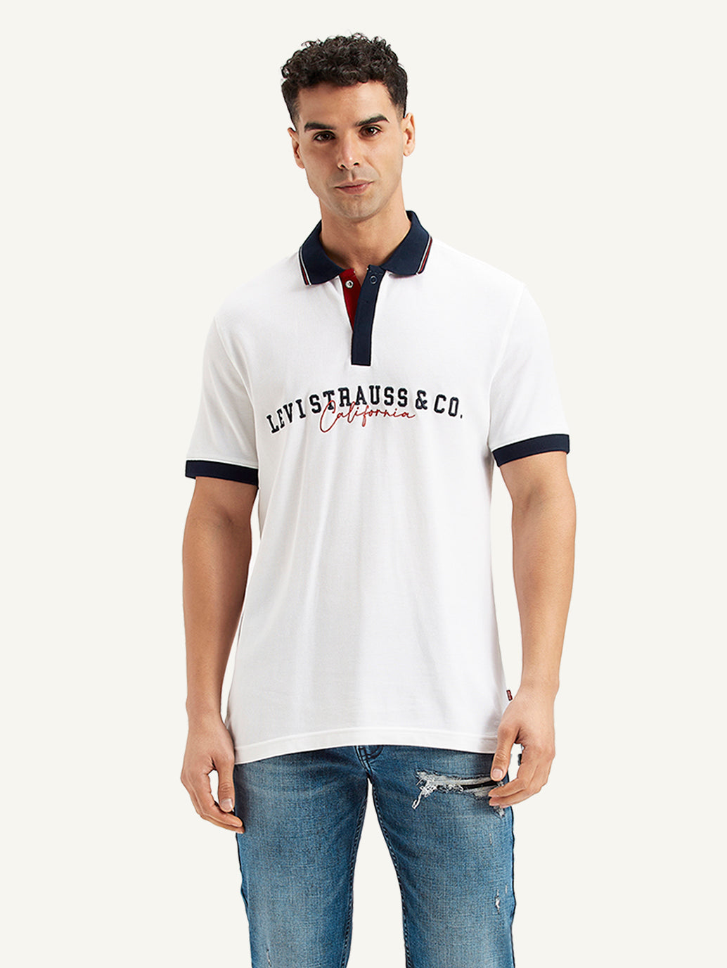 Men's Embroidered Slim Fit Polo T-Shirt - 8d9d2234-eda8-4a21-a812-05fe24186016 View