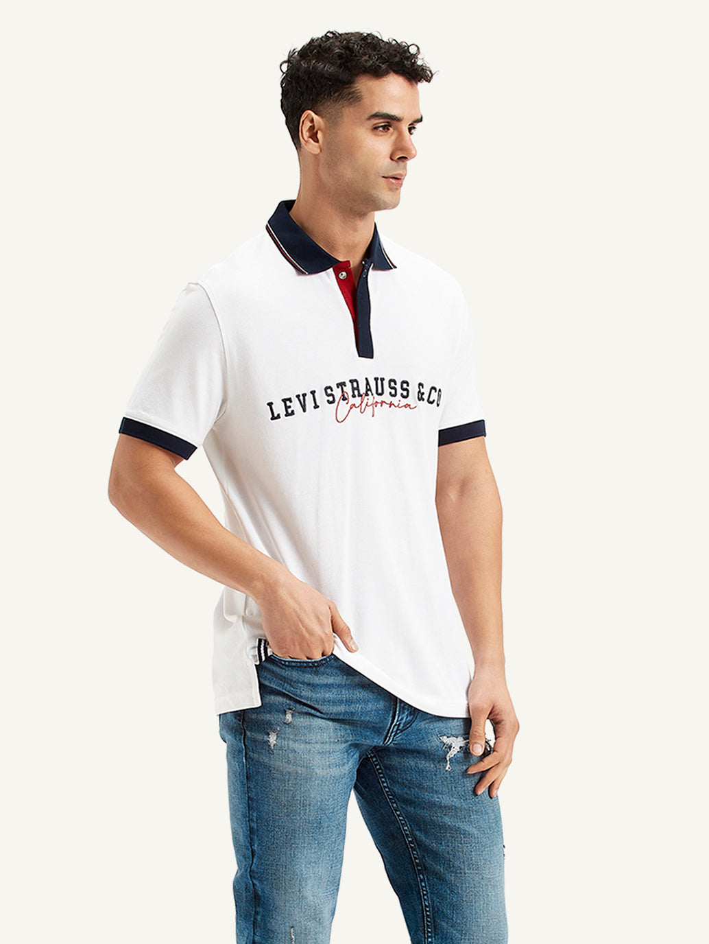 Men's Embroidered Slim Fit Polo T-Shirt - 30b8c02e-4e30-42be-9b3c-2a56379e6646 View