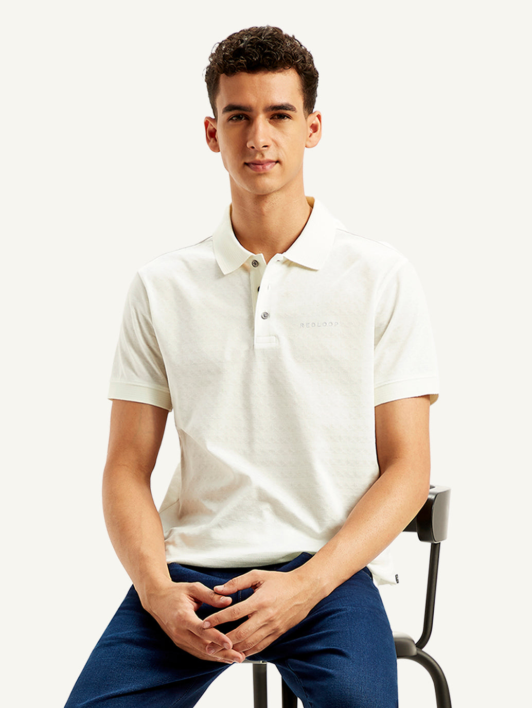 Men's Redloop Self Slim Fit Polo T-Shirt