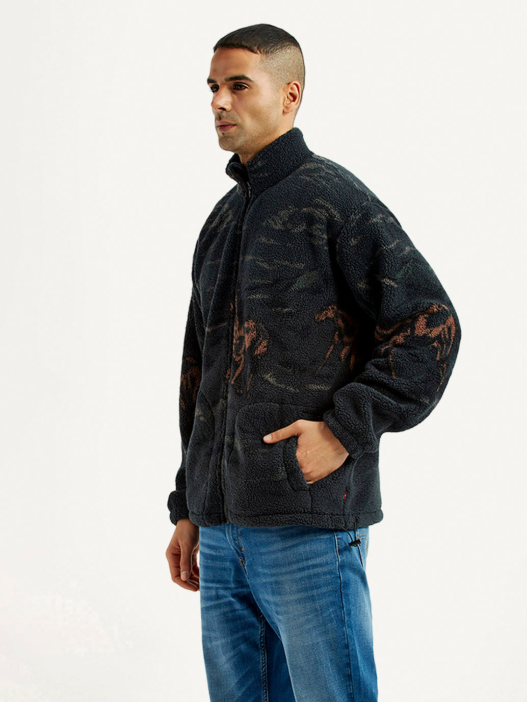 Men's Graphic Loose Fit Sweatshirt - Side View