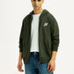Men's Solid Dark Green Hooded Sweatshirt - Styleshot View