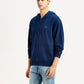 Men's Brand Logo Navy Hooded Sweatshirt - Front View
