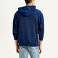 Men's Brand Logo Navy Hooded Sweatshirt - back View