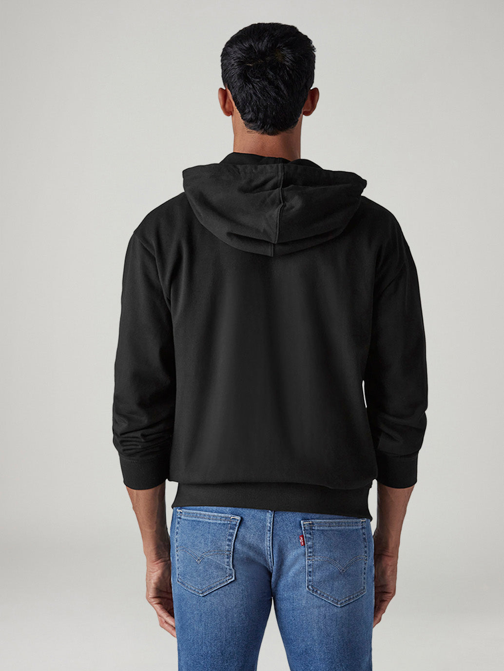 Men's Solid Regular Fit Sweatshirt - Back View