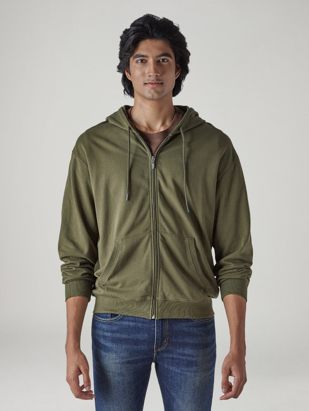 Men's Solid Regular Fit Sweatshirt - Front View