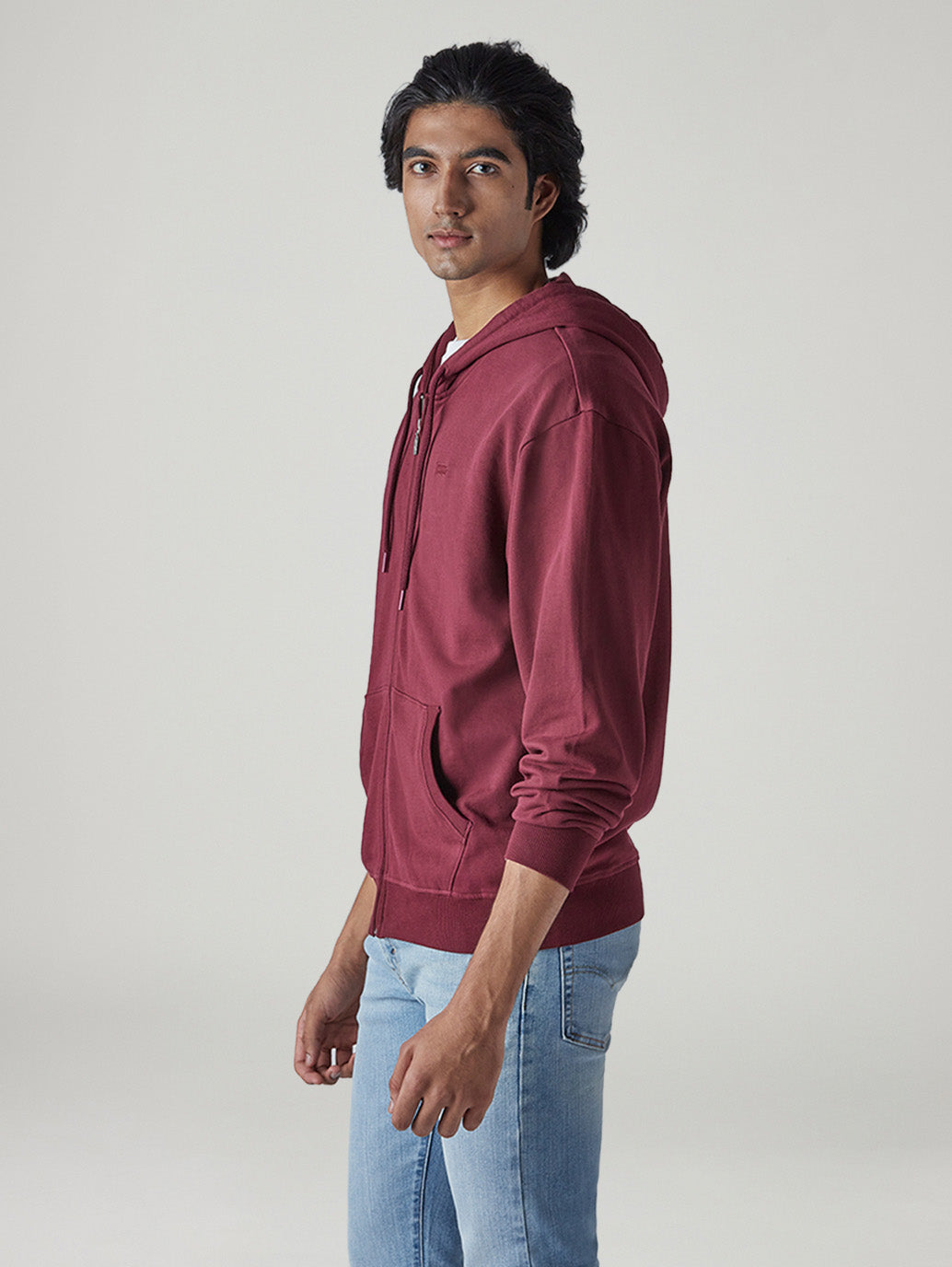 Men's Solid Regular Fit Sweatshirt - Side View