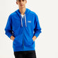 Men's Solid Blue Hooded Sweatshirt