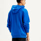 Men's Solid Blue Hooded Sweatshirt