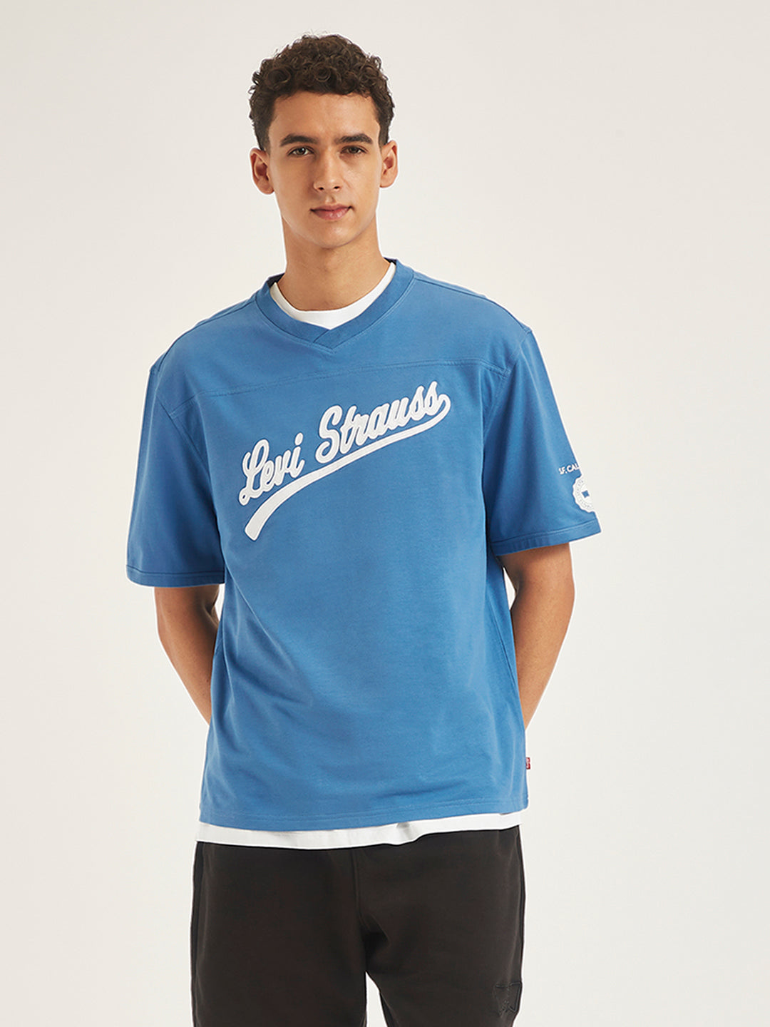 Men's Typographic Print Loose Fit T-shirt