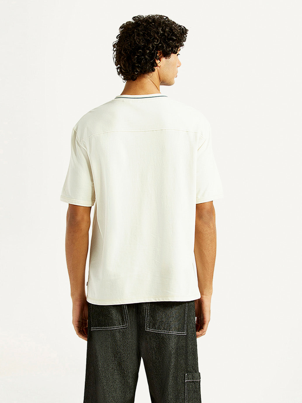 Men's Printed Loose Fit T-Shirt - Back View