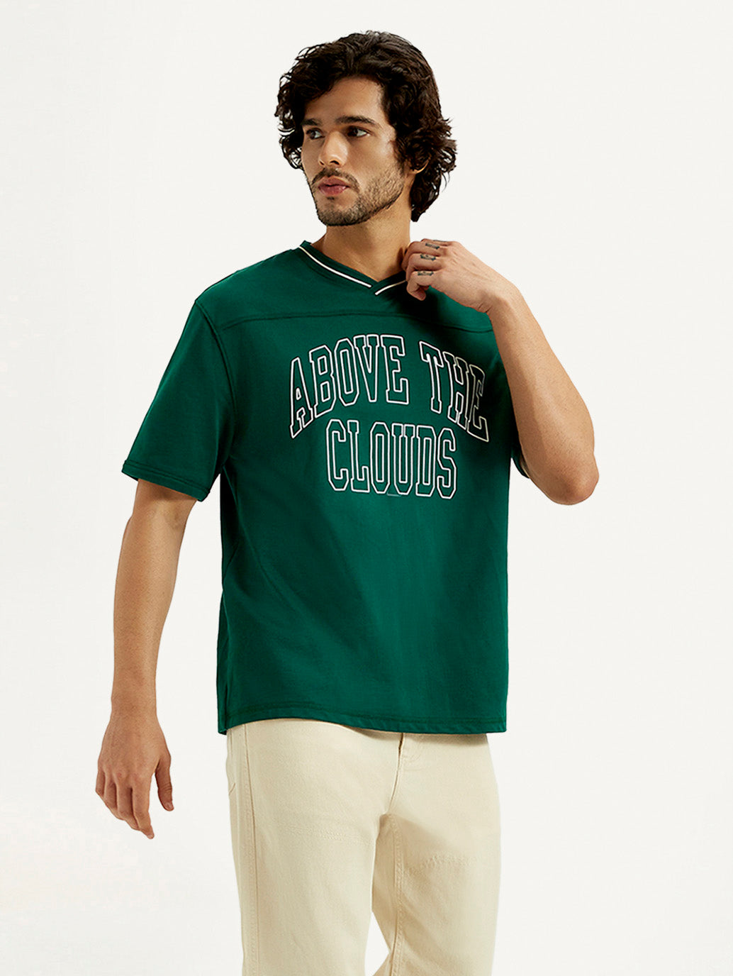 Men's Printed Loose Fit T-Shirt - Styleshot View