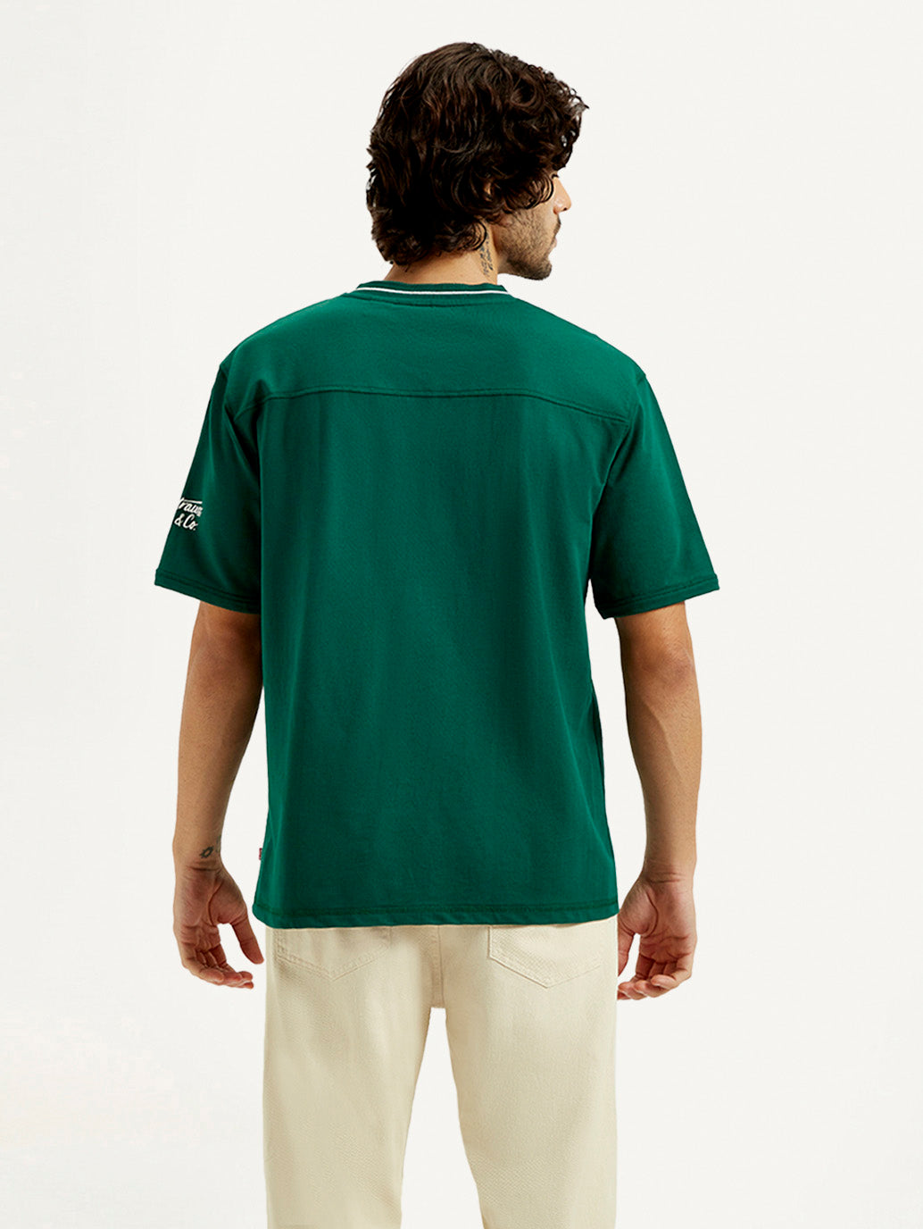 Men's Printed Loose Fit T-Shirt - Back View