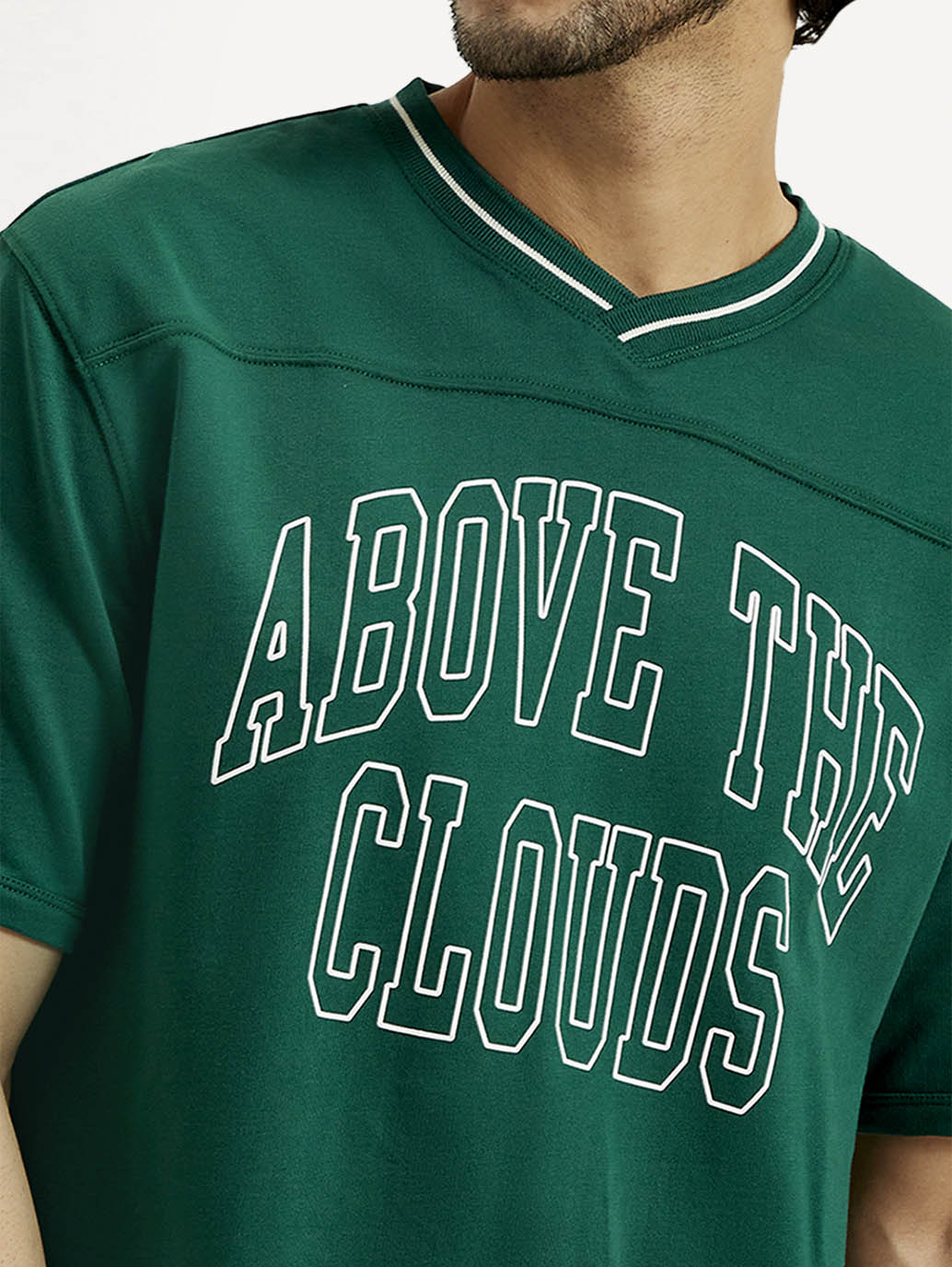 Men's Printed Loose Fit T-Shirt - Detail View