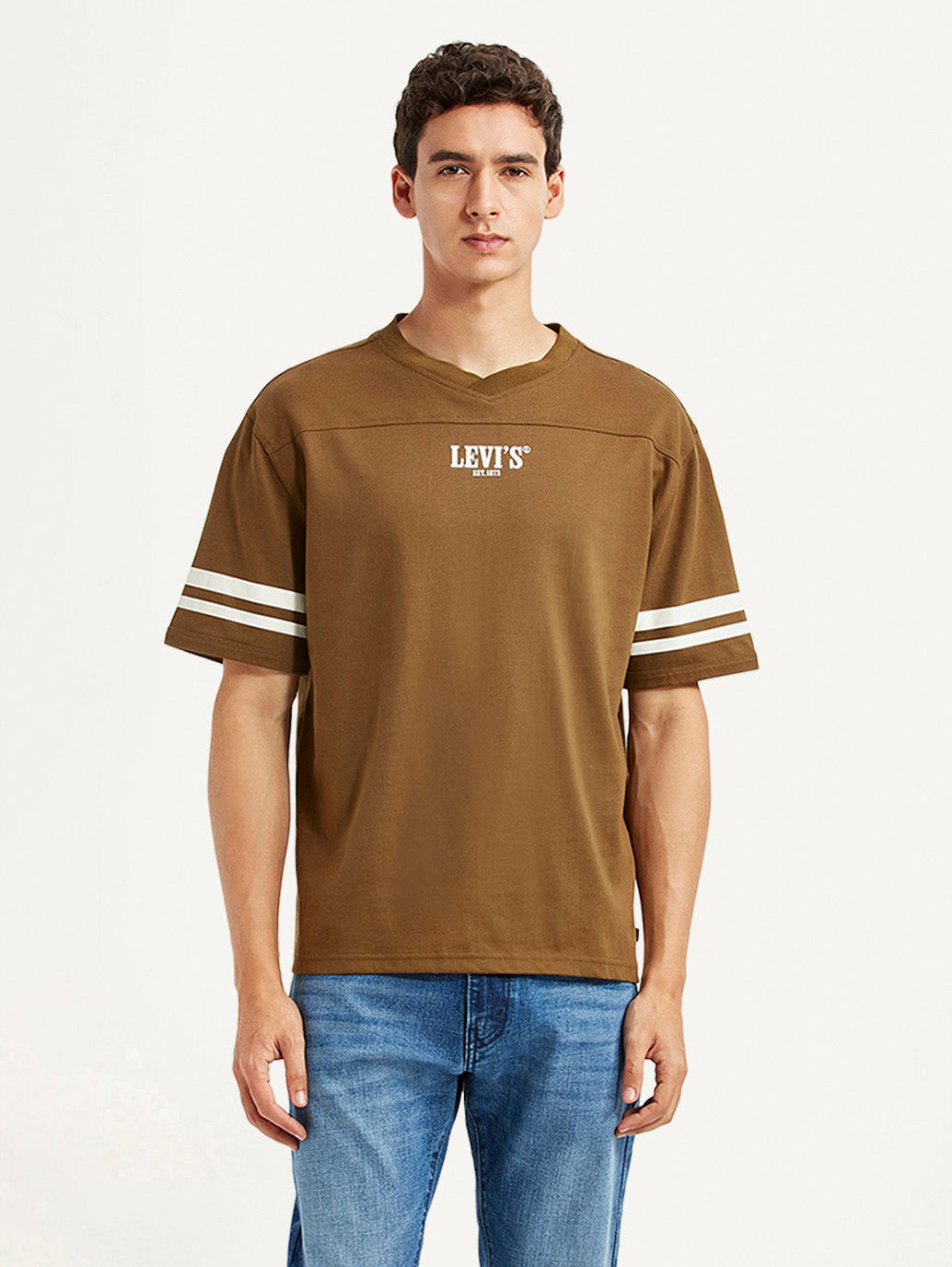 Men's Graphic Print Loose Fit T-shirt - Front View