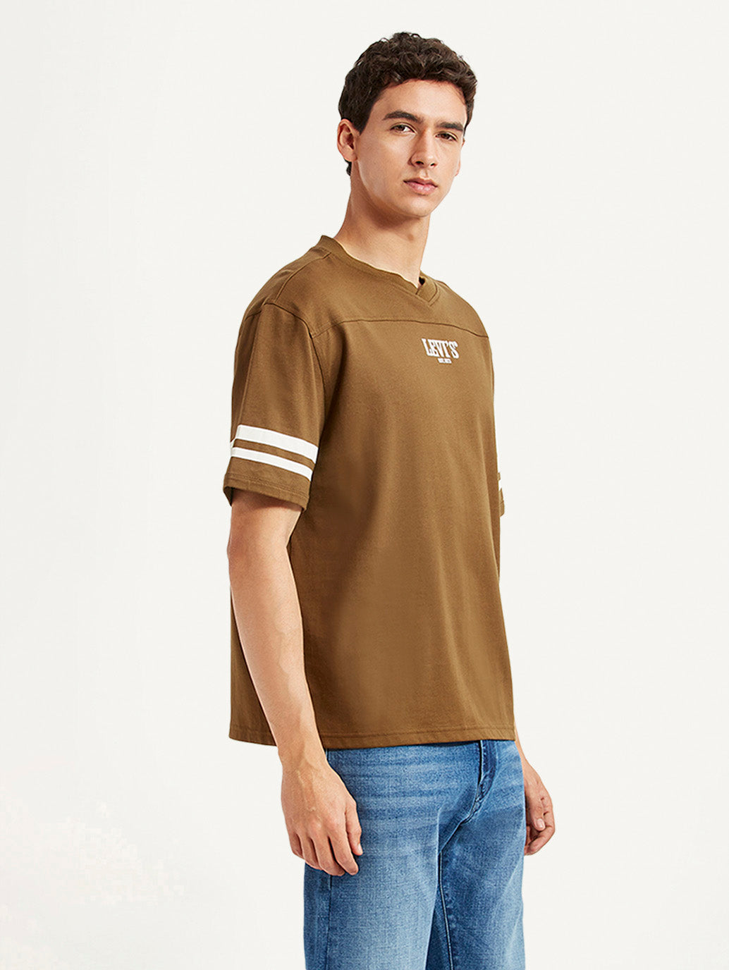 Men's Graphic Print Loose Fit T-shirt - Side View