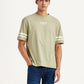 Men's Graphic Print Light Green Loose Fit T-shirt - Styleshot View