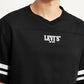 Men's Graphic Print Black Loose Fit T-shirt - Detail View