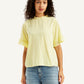 Women's Striped Yellow High Neck Top