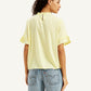 Women's Striped Yellow High Neck Top