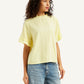 Women's Striped Yellow High Neck Top