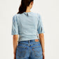 Women's Solid Light-Blue Round Neck Top - fea6e634-8245-4a20-904b-8736c9371b7e View
