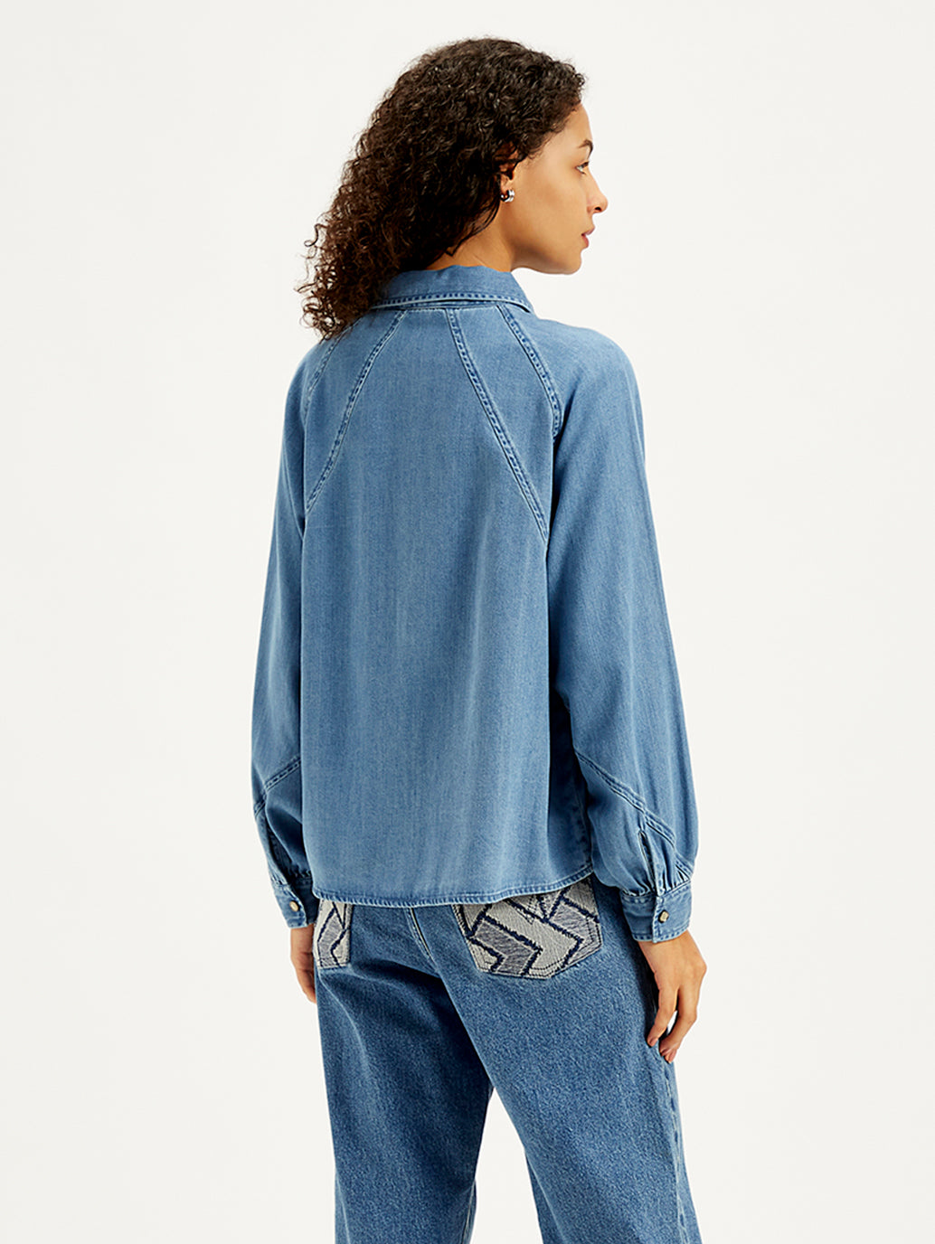 Women's Solid Regular Fit Denim Shirt