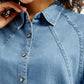 Women's Solid Regular Fit Denim Shirt