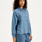 Women's Solid Regular Fit Denim Shirt