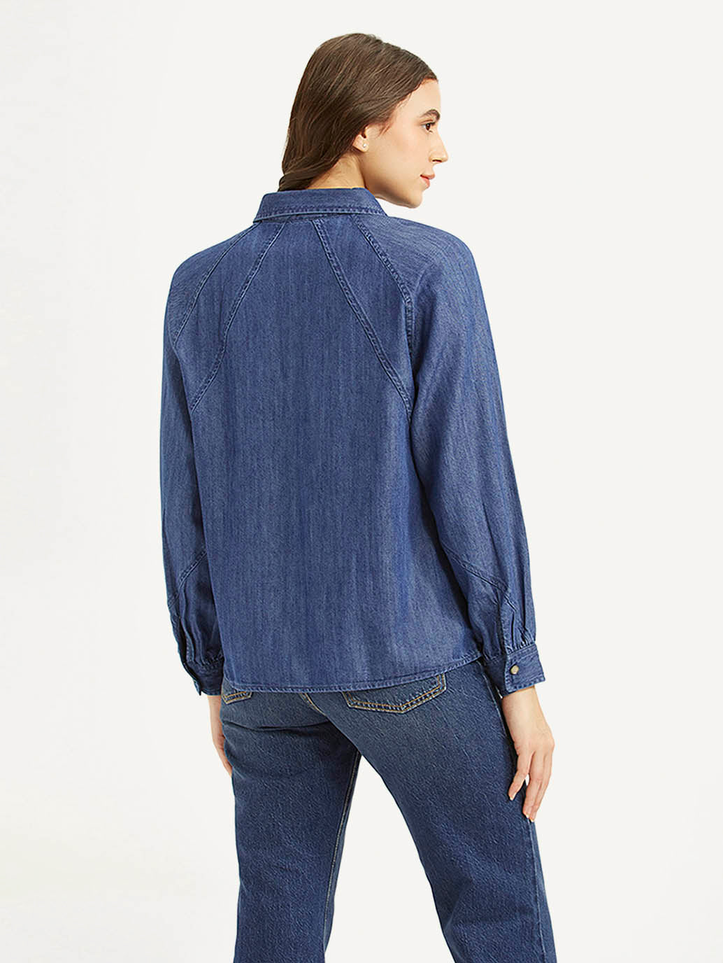 Women's Solid Spread Collar Shirt - 1a5b1556-ee1e-4cf3-a164-5b7e41d1c2e3 View