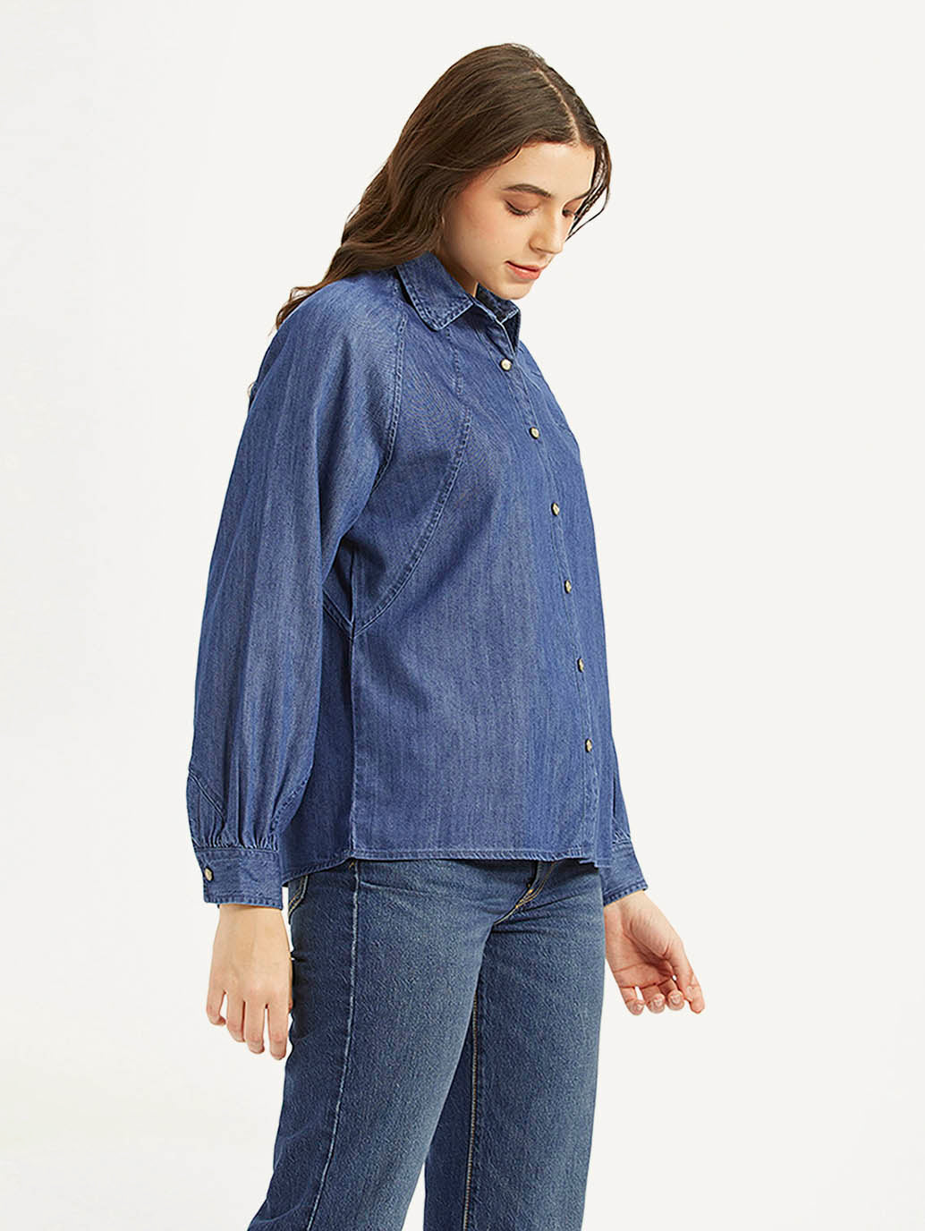 Women's Solid Spread Collar Shirt - e1604efa-8c58-4c44-9c77-94f632722119 View