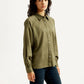 Women's Solid Spread Collar Shirt - Side View