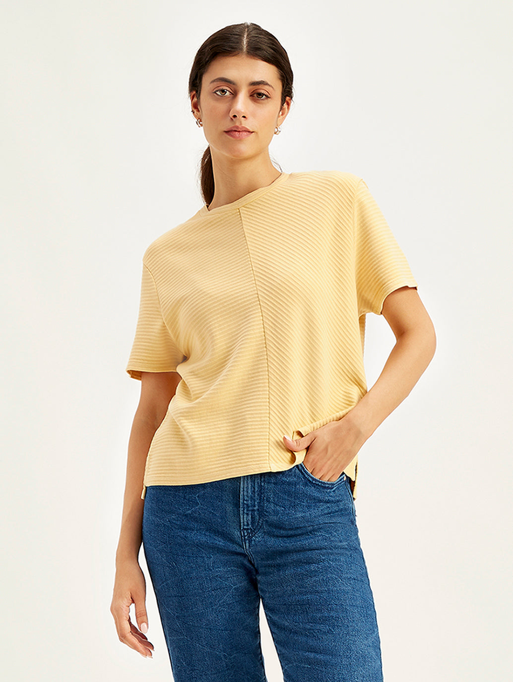 Women's Textured Relaxed Fit T-Shirt