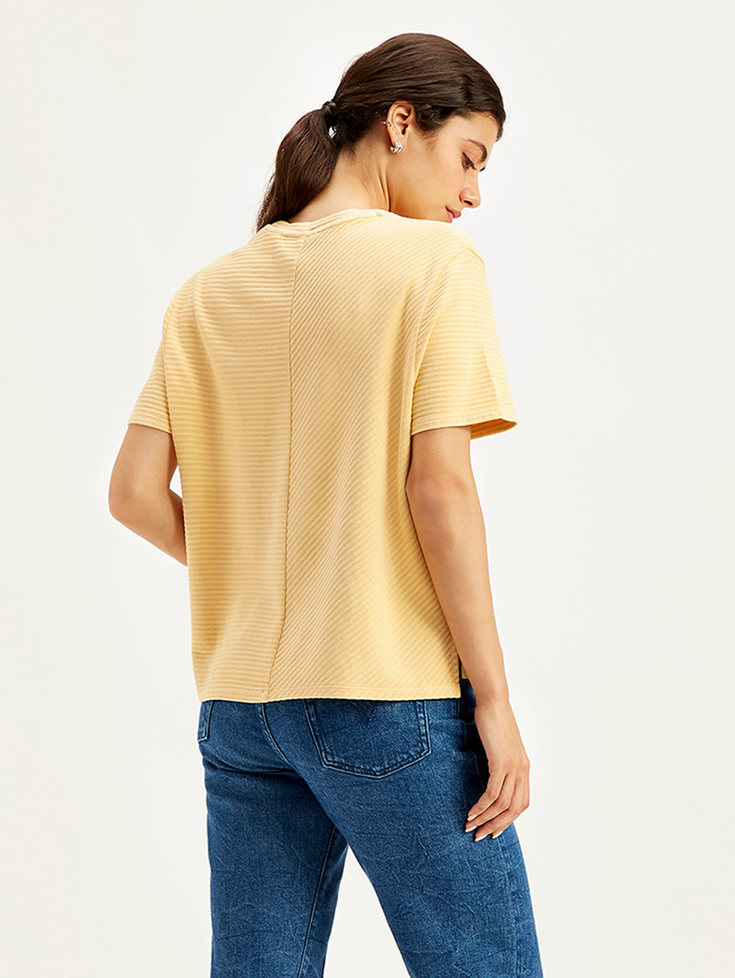 Women's Textured Relaxed Fit T-Shirt