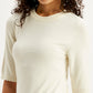 Women's Solid White Crew Neck Sweater - 7f0c14c4-bbf7-41e3-9334-091156d120ec View