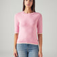 Women's Solid Slim Fit T-Shirt - Front View