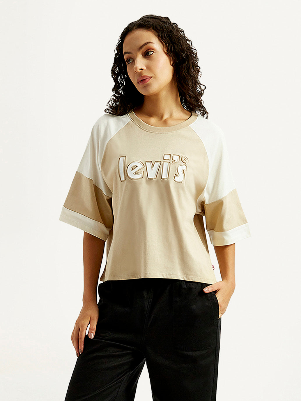Women's Brand Logo Relaxed Fit T-shirt - Styleshot View