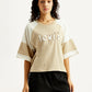Women's Brand Logo Relaxed Fit T-shirt - Front View