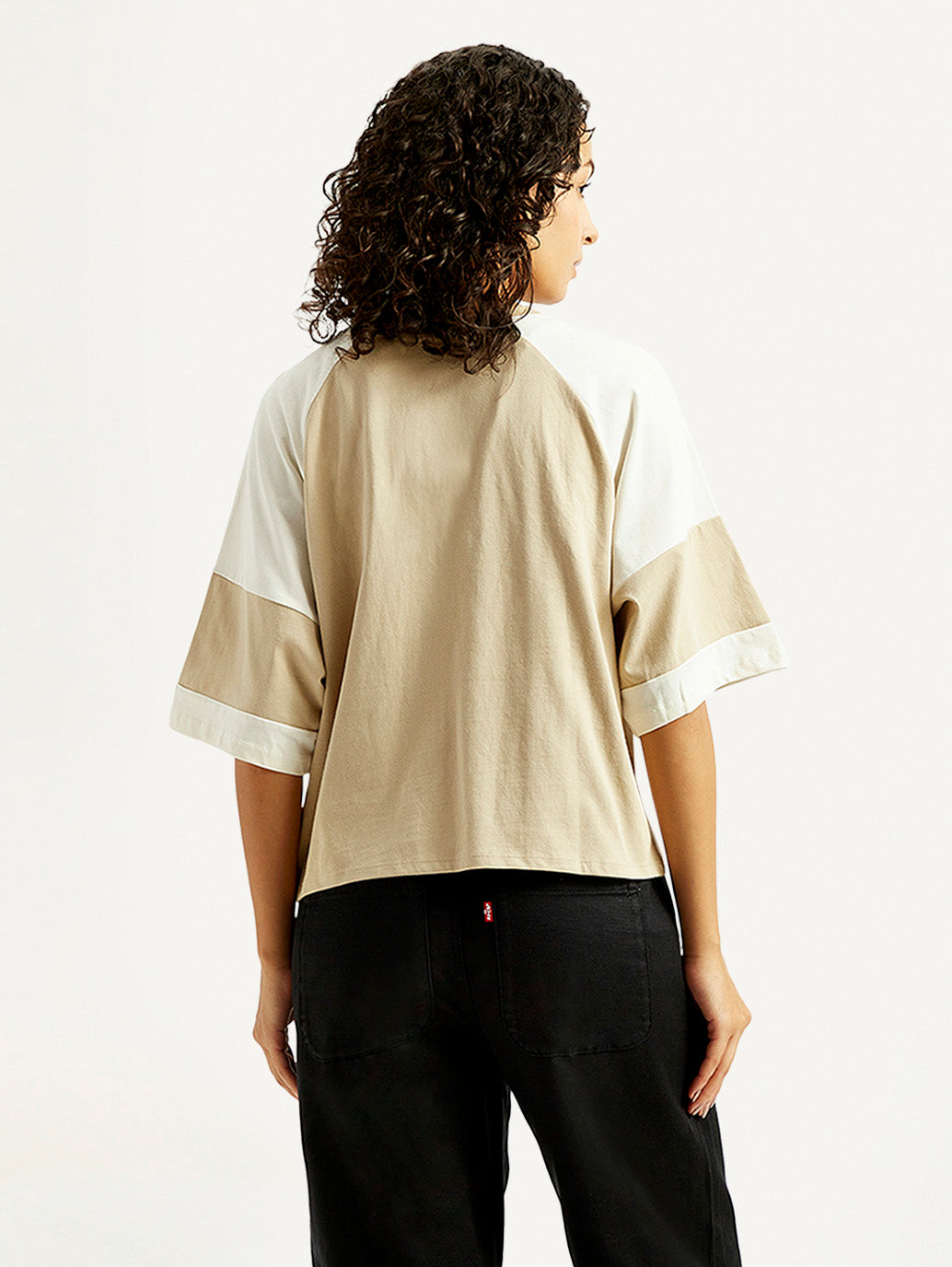 Women's Brand Logo Relaxed Fit T-shirt - Back View