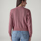 Women's Solid Regular Fit Sweater - Back View