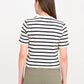 Women's Striped Relaxed Fit T-Shirt - bac View