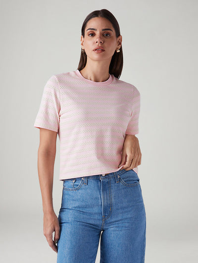 levi's Women's Striped Regular Fit T-Shirt-picture-42