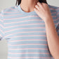 Women's Striped Regular Fit T-Shirt - Detail View