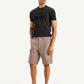 Men's Brown Regular Fit Cargo Shorts - Front View
