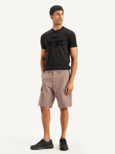 Men's Brown Regular Fit Cargo Shorts