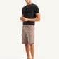 Men's Brown Regular Fit Cargo Shorts - Styleshot View