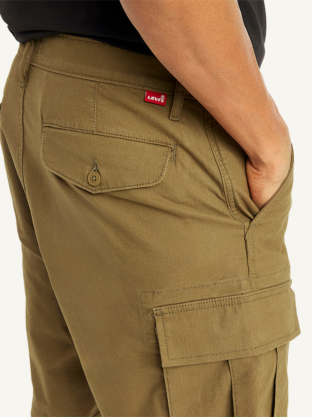 Men's Brown Regular Fit Cargo Trousers