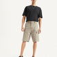 Men's Beige Cargo Fit Shorts - Elevated View